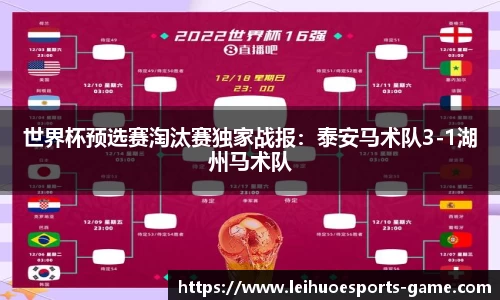 世界杯预选赛淘汰赛独家战报：泰安马术队3-1湖州马术队